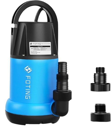 1HP Submersible Water Transfer System for Clean and Dirty Applications