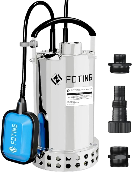 1HP Automatic Stainless Steel Drainage System with Integrated Float Switch