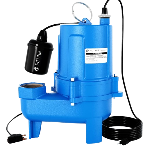 1.5HP Heavy-Duty Cast Iron Sewage Transfer System with Dual Operation Modes
