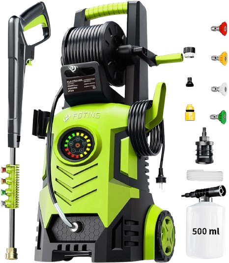 5000PSI Touch Screen Pressure Cleaning System with 8 Adjustable Power Levels