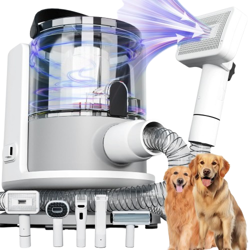 5-in-1 Pet Grooming Vacuum System with 12000Pa Dual-Level Suction Control